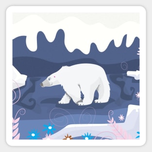 Cute Cartoon Polar Bear Sticker